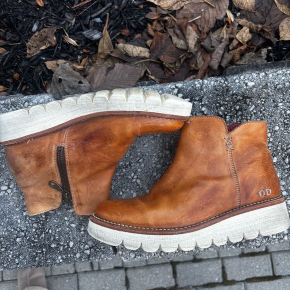 Bed Stu Lydyi platform Leather Ankle Boots Size 7 - Picture 8 of 12